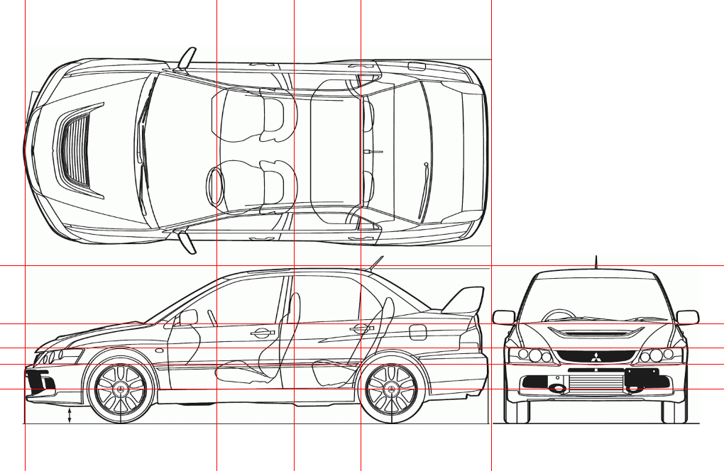 Blender Car Blueprints