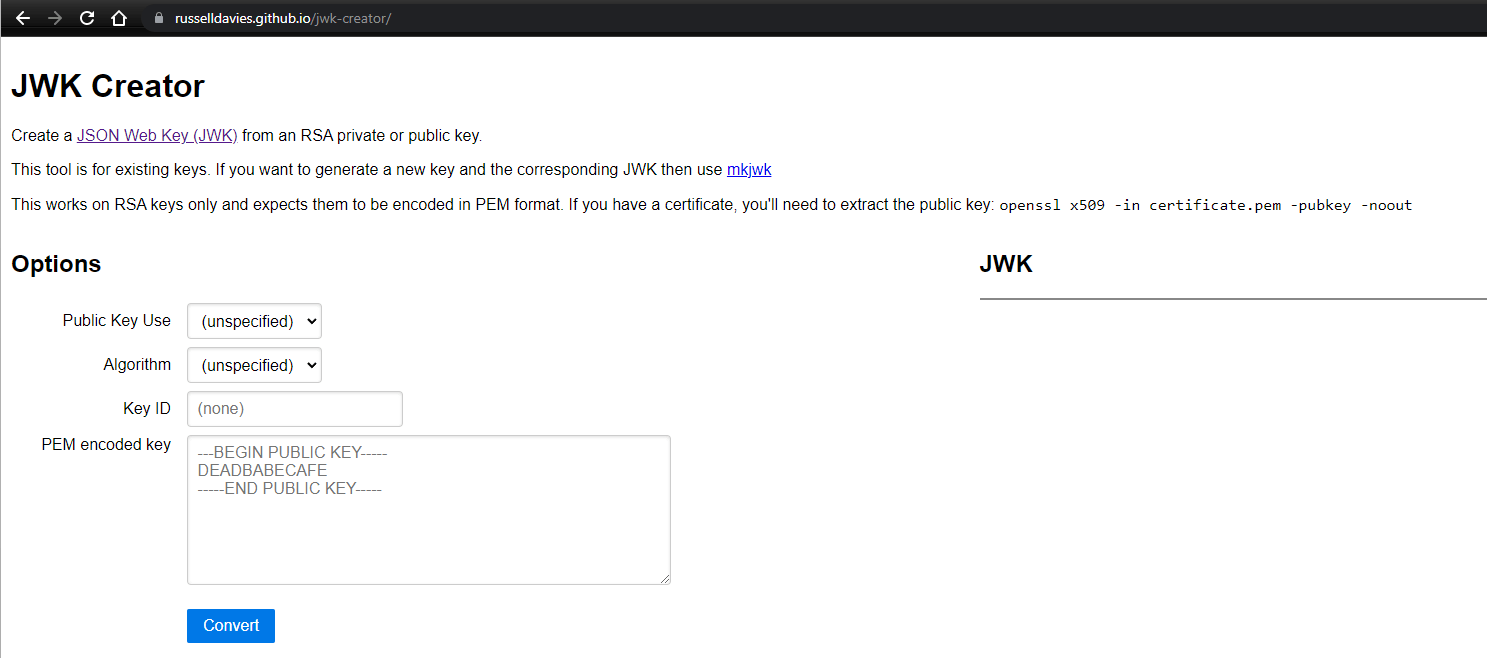 Keycloak public key format Stack Overflow