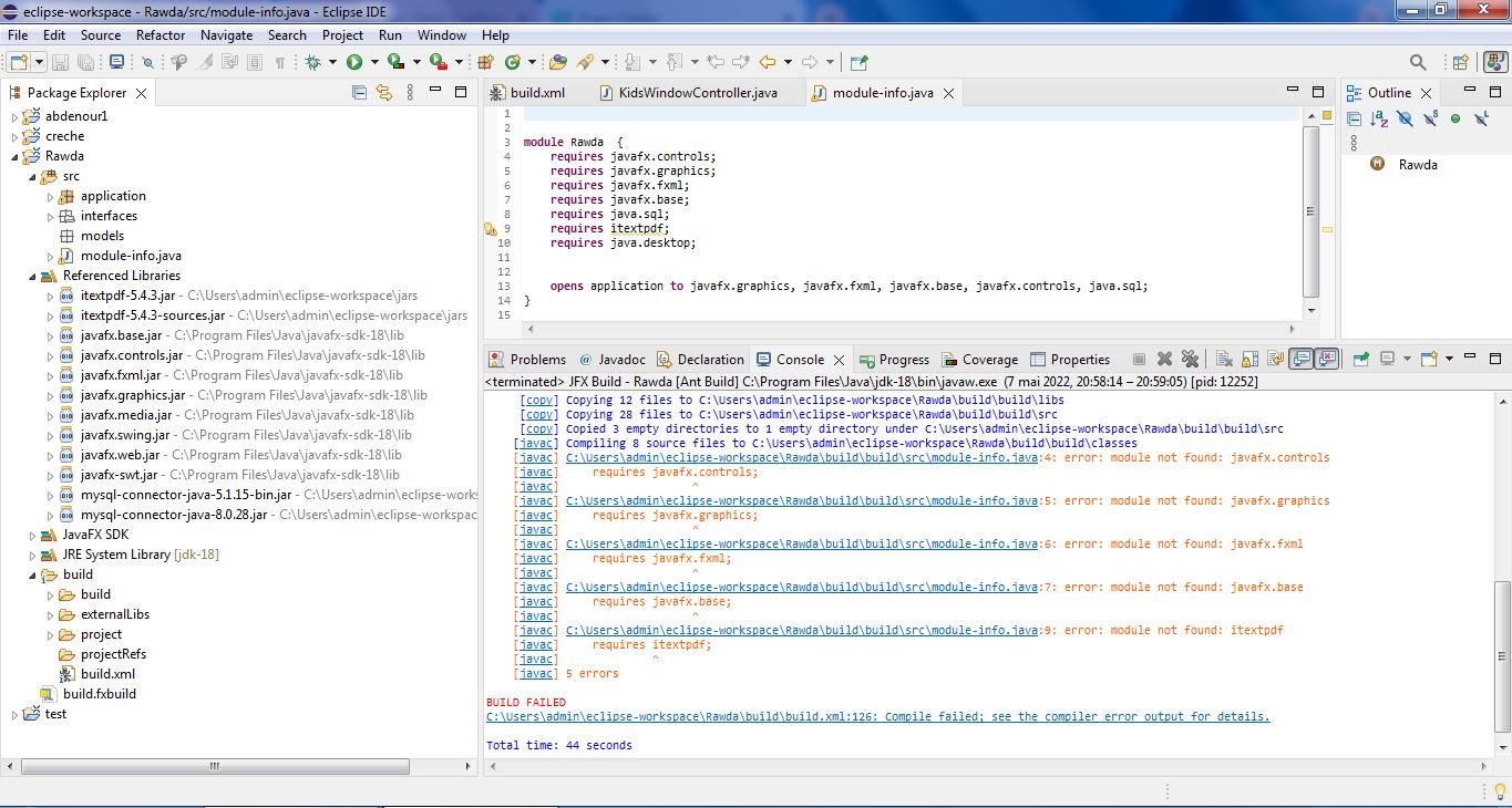 [Solved] JavaFx "error module not found javafx.controls" (BUILD