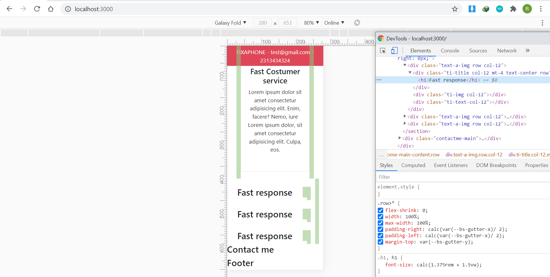 html Why is my Bootstrap row adding padding to my element? Stack