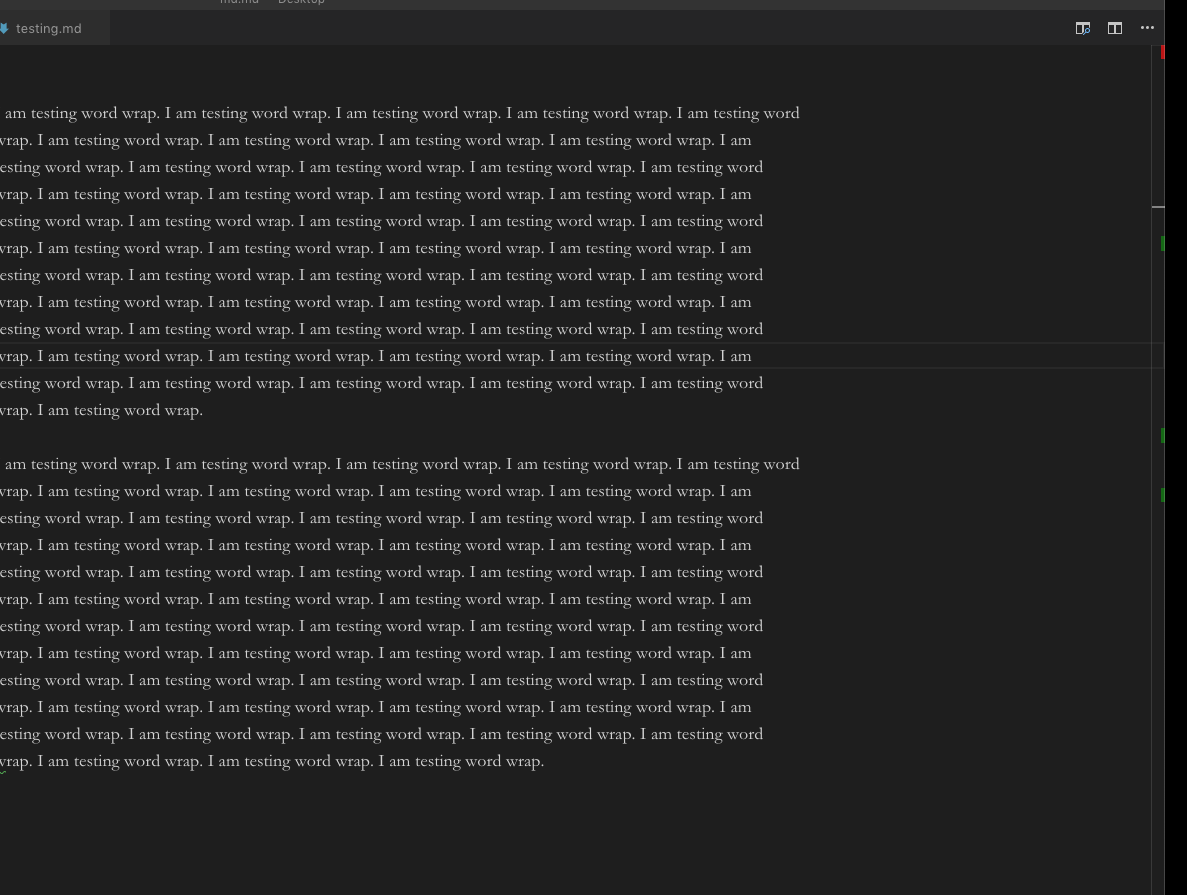 Large empty space in Visual Studio Code, need help to wrap