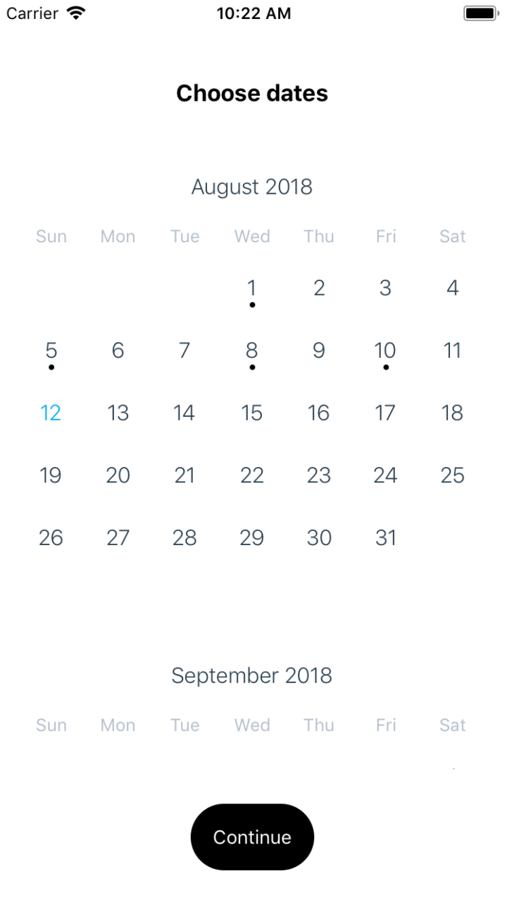 ReactNative — How to select a start and end date using reactnative