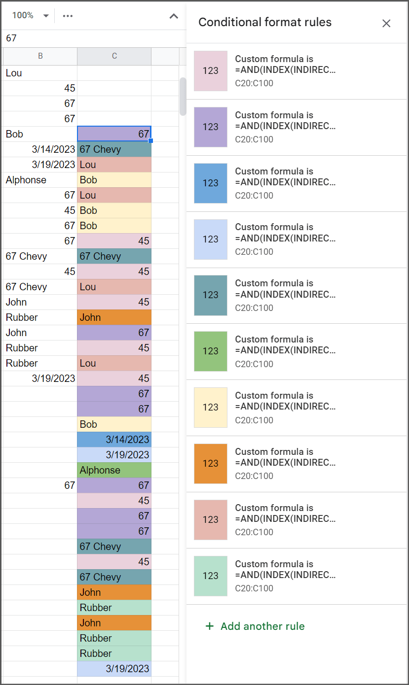 google sheets Can I automatically conditionally format entire column