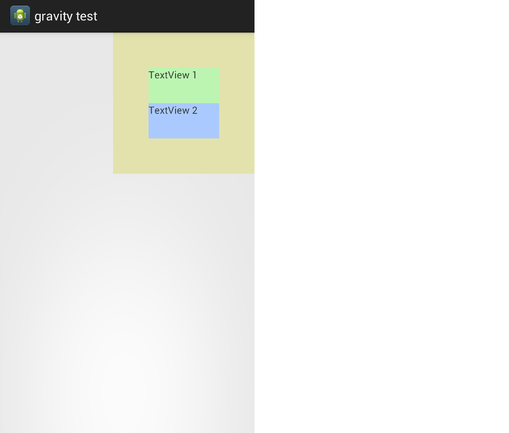 android How to set both gravity and layout gravity of a LinearLayout