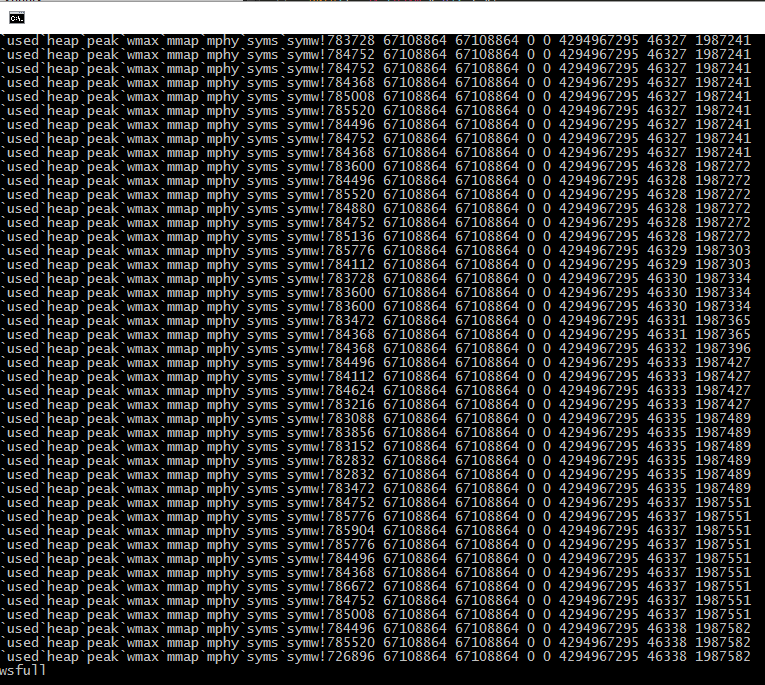 q lang [Q/KDB+] wsfull when creating splayed table from csv using