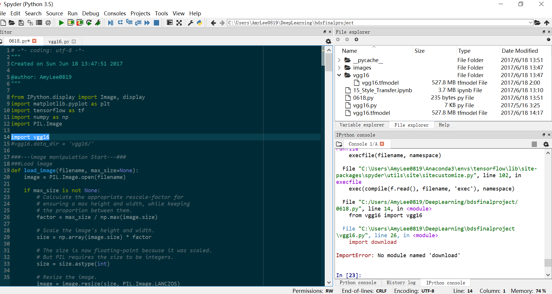 python tensorflow import vgg16 failed Stack Overflow