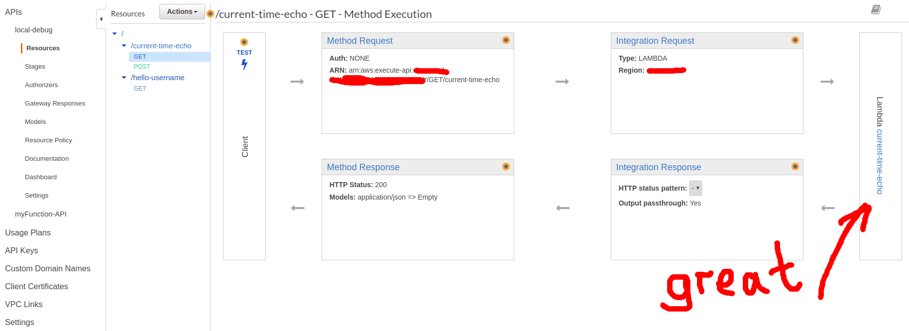 amazon web services Expose AWS Lambda function with API Gateway with