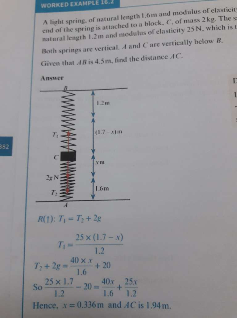 spring Elasticity Mechanics Problem Physics Stack Exchange