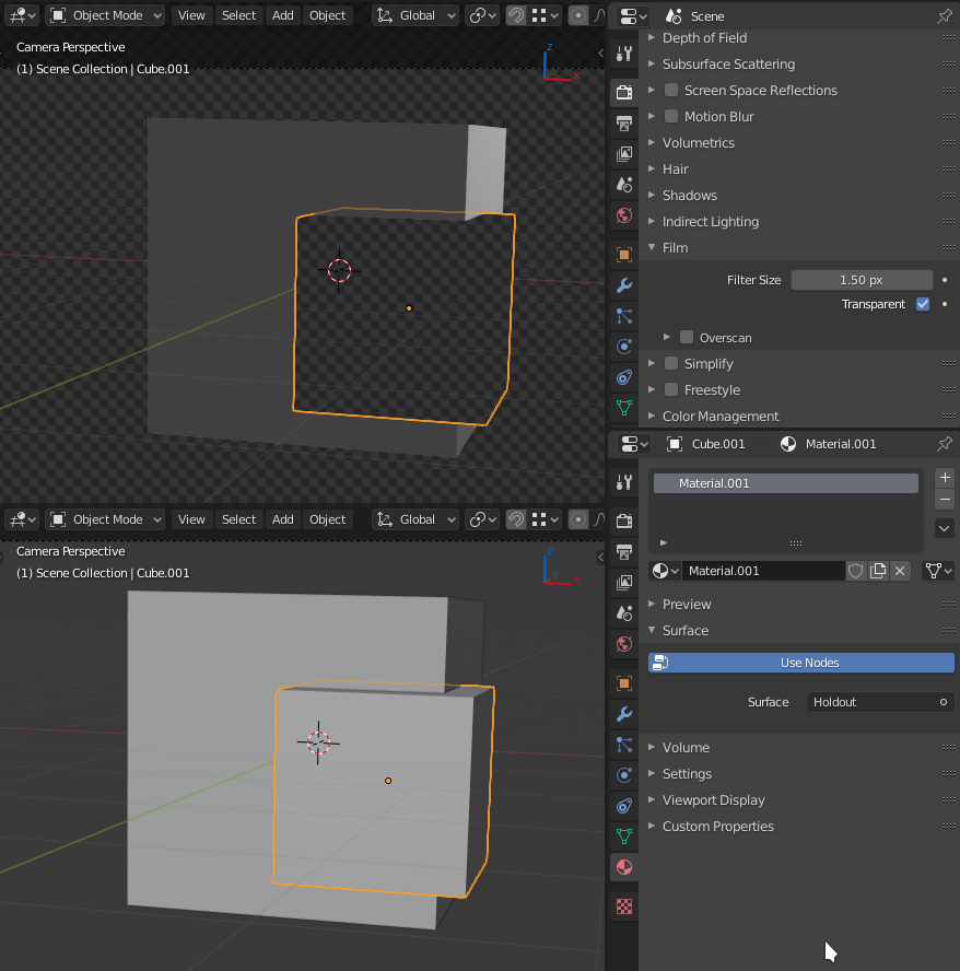 rendering Hiding part of the object Blender Stack Exchange
