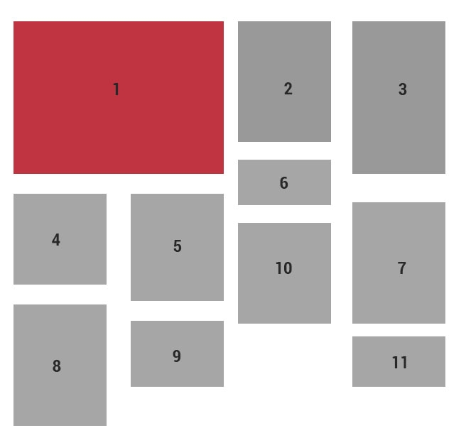 jquery masonry effect in css/js with twice width and