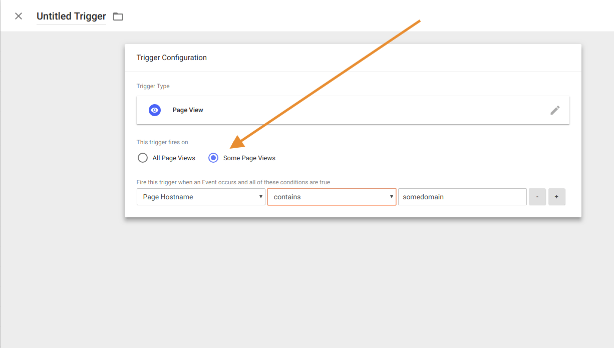 web Filter Google Tag Manager to only my main domain ( exclude