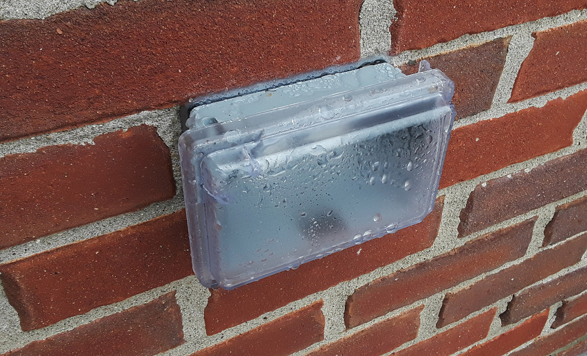 caulking Which caulk to use on brick facade around electrical outlet