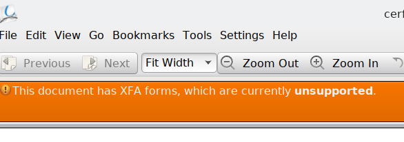 Pdf Reader That Supports Xfa Forms While Adobe Reader For Linux Is Not Supported Anymore Unix Linux Stack Exchange