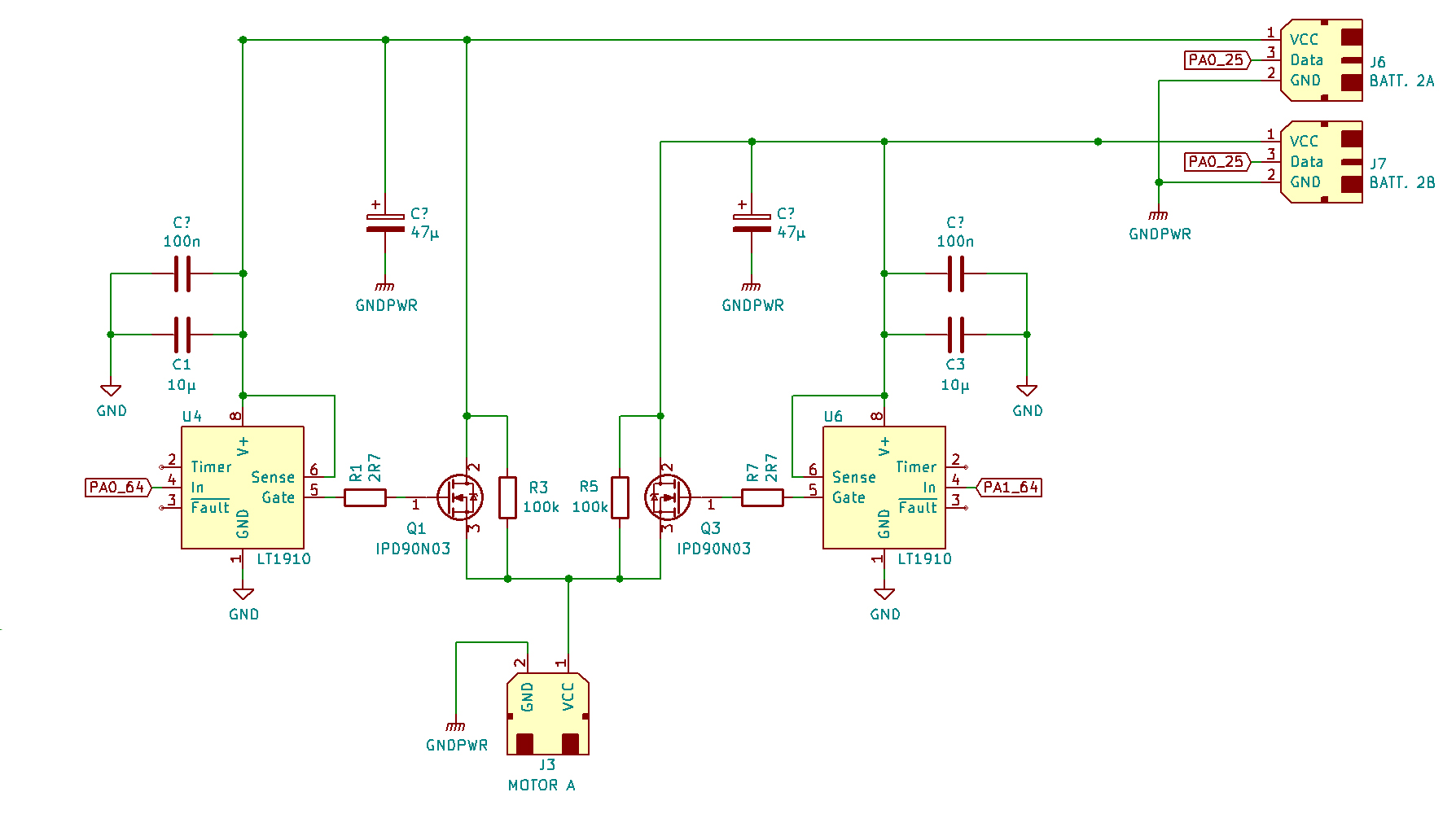 batteries MOSFETswitching between two power supplys how to avoid
