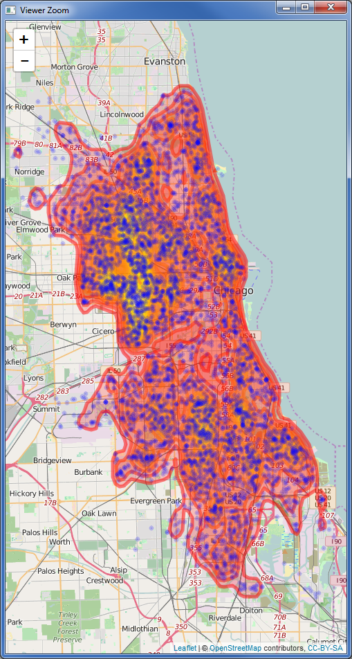 R How to build heatmap with the leaflet package Geographic