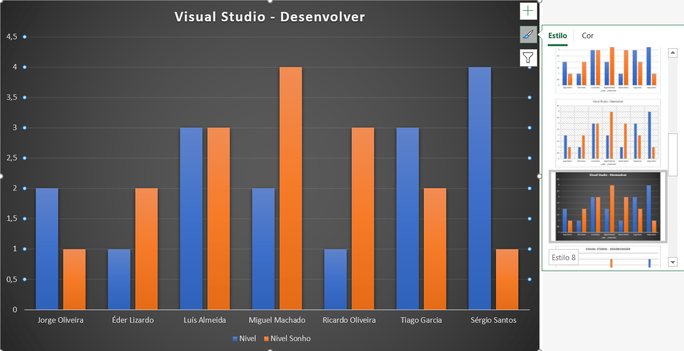 How to set Excel chart style in vb Stack Overflow