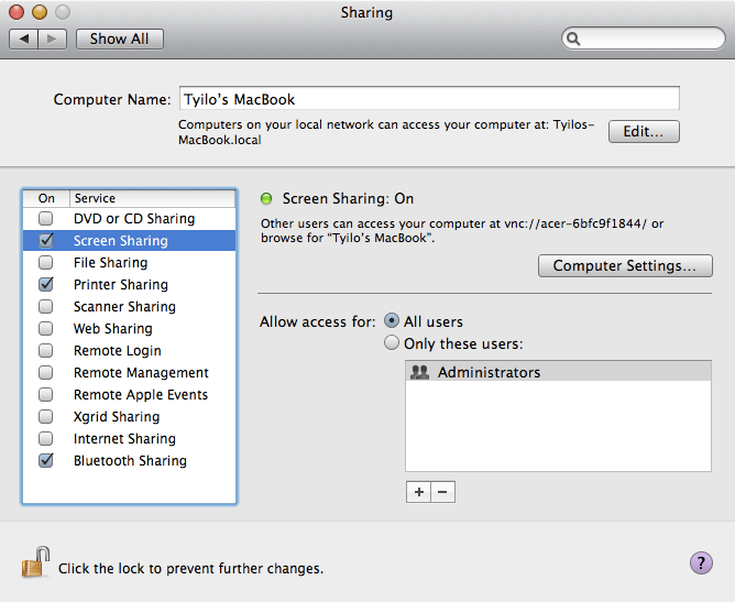 terminal Mac computer name (acerxxxxxxxxxx)? Super User