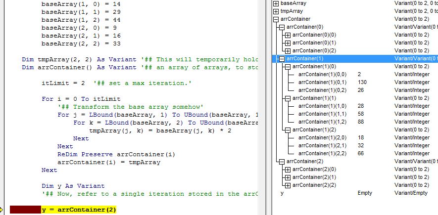 excel vba Jagged Arrays in VBA Stack Overflow