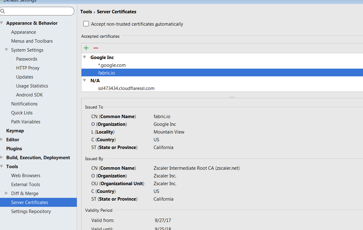 android Maven Fabric.io ErrorCause unable to find