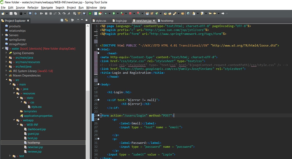 java CSS won't connect to .jsp file (using STS) Stack Overflow