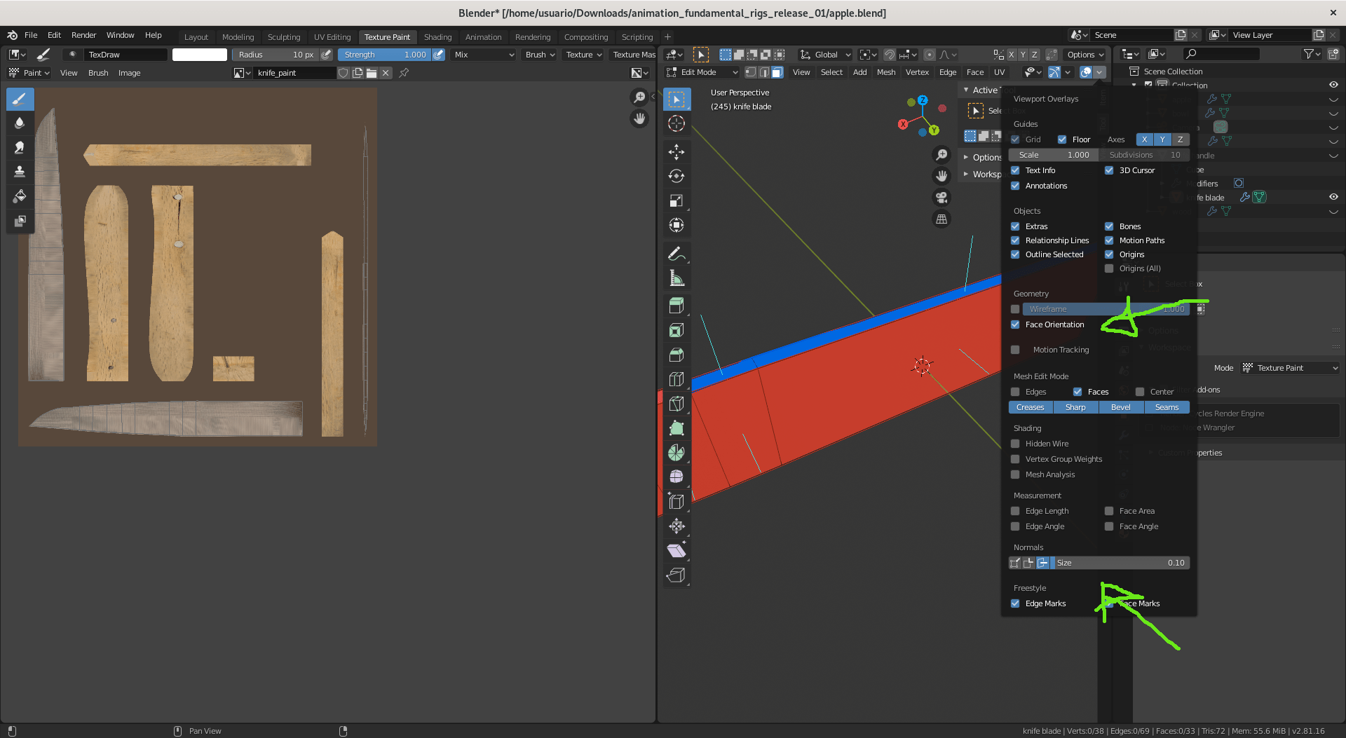 modeling What's the difference between Normals and Face orientation