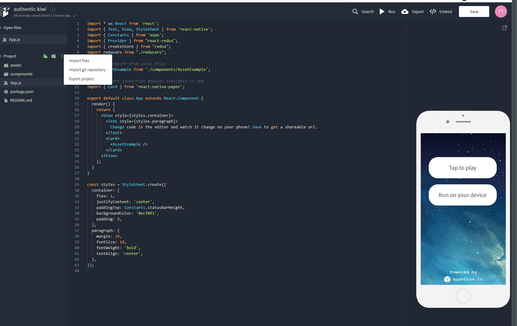 expo Is there a way to run my existing React Native