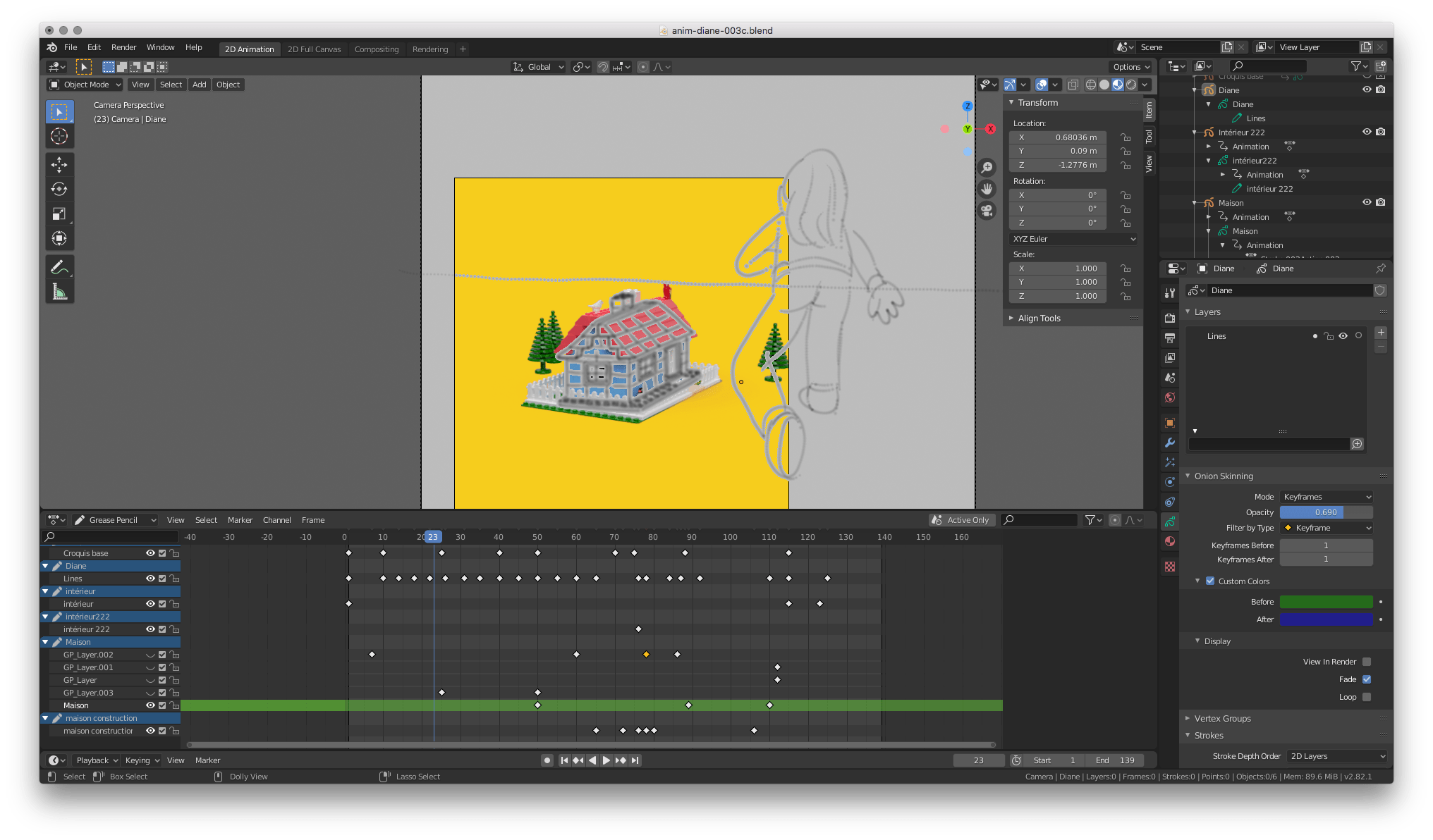 Grease Pencil textured strokes transparency issue with other layers