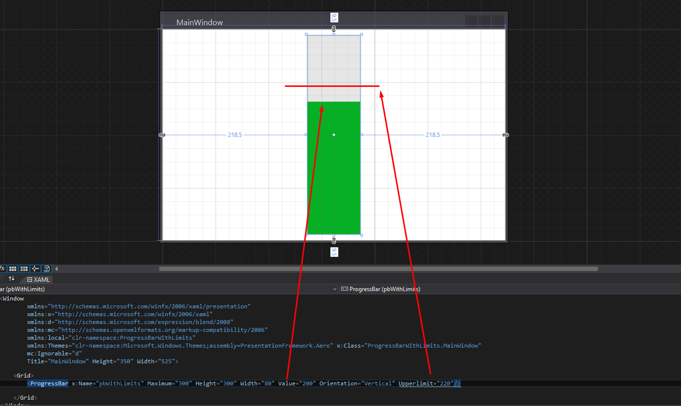 Styling A Vertical Progressbar In Wpf Images