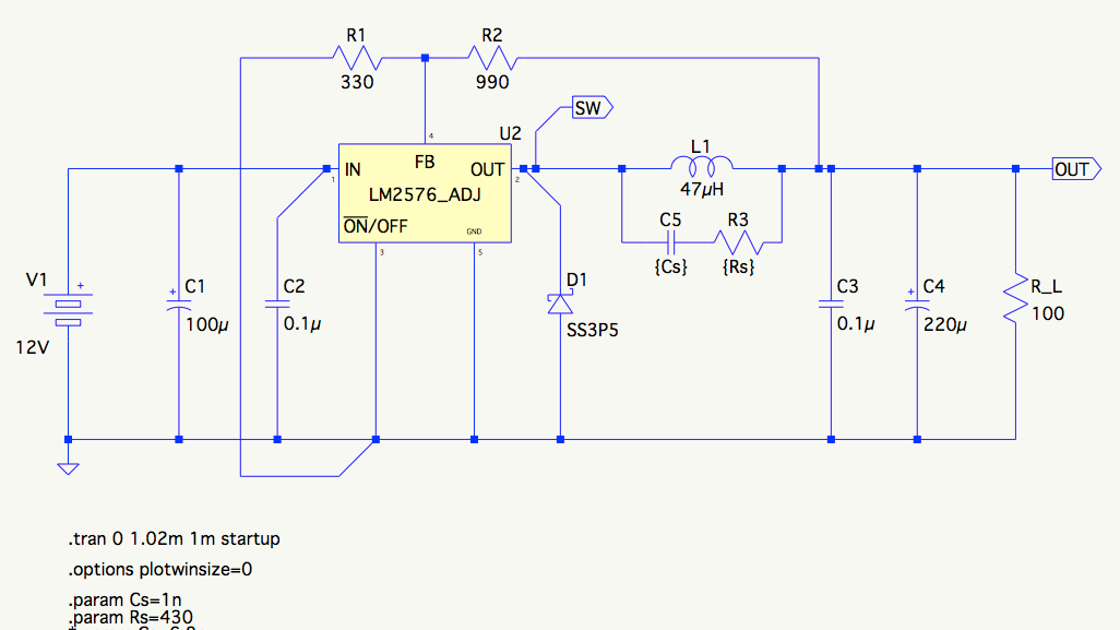 power supply Snubbing DCM (nonsynchronous) Buck converter