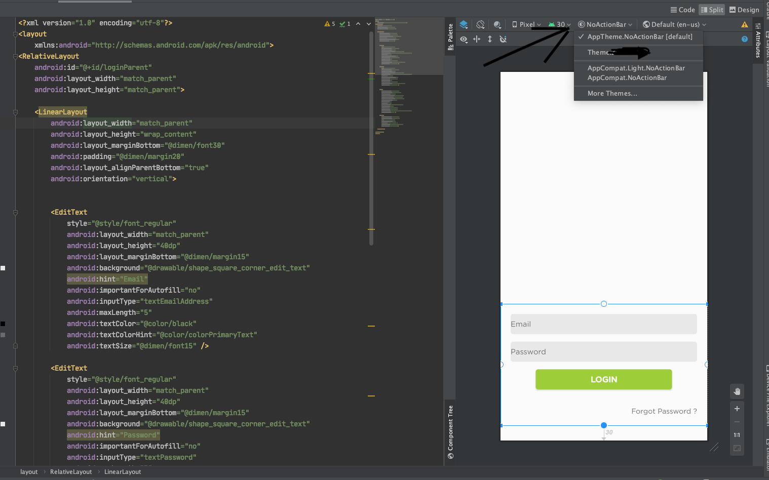 kotlin Can't change button's background color in XML .Android studio