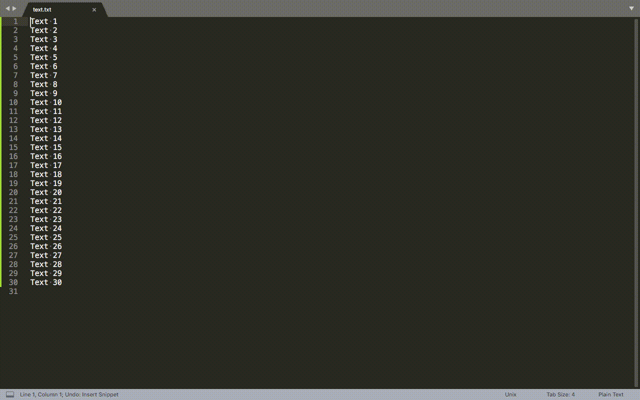 How can I put cursor on every line in Sublime Text? Newbedev