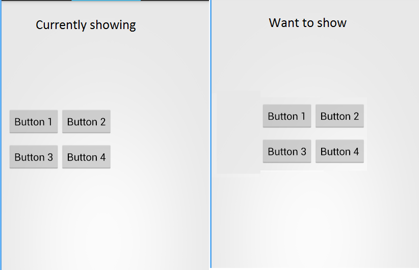 Android Fragment Layout Issue (centre buttons vertically and