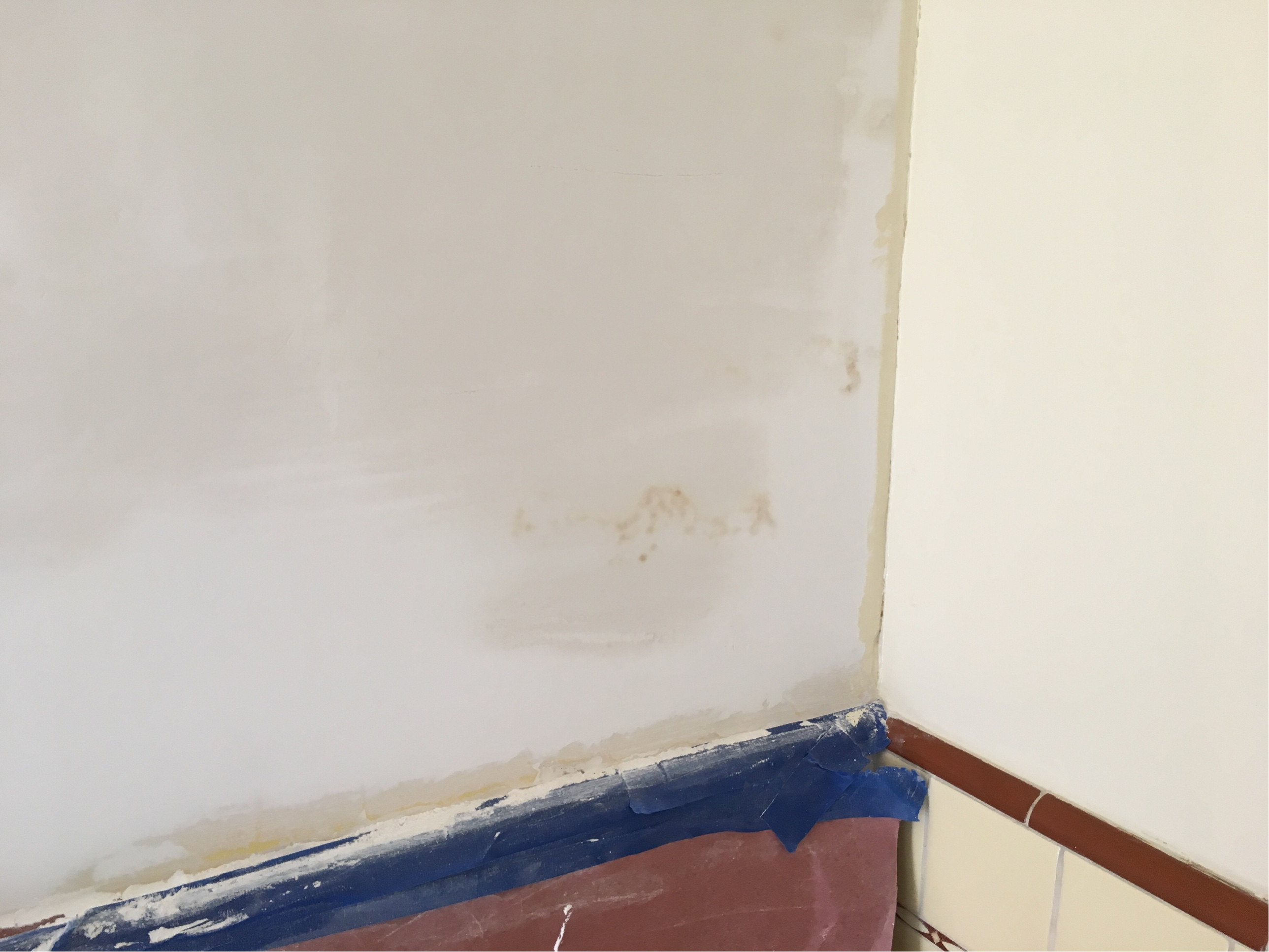 plumbing Why would skim coat discolor? Home Improvement Stack Exchange