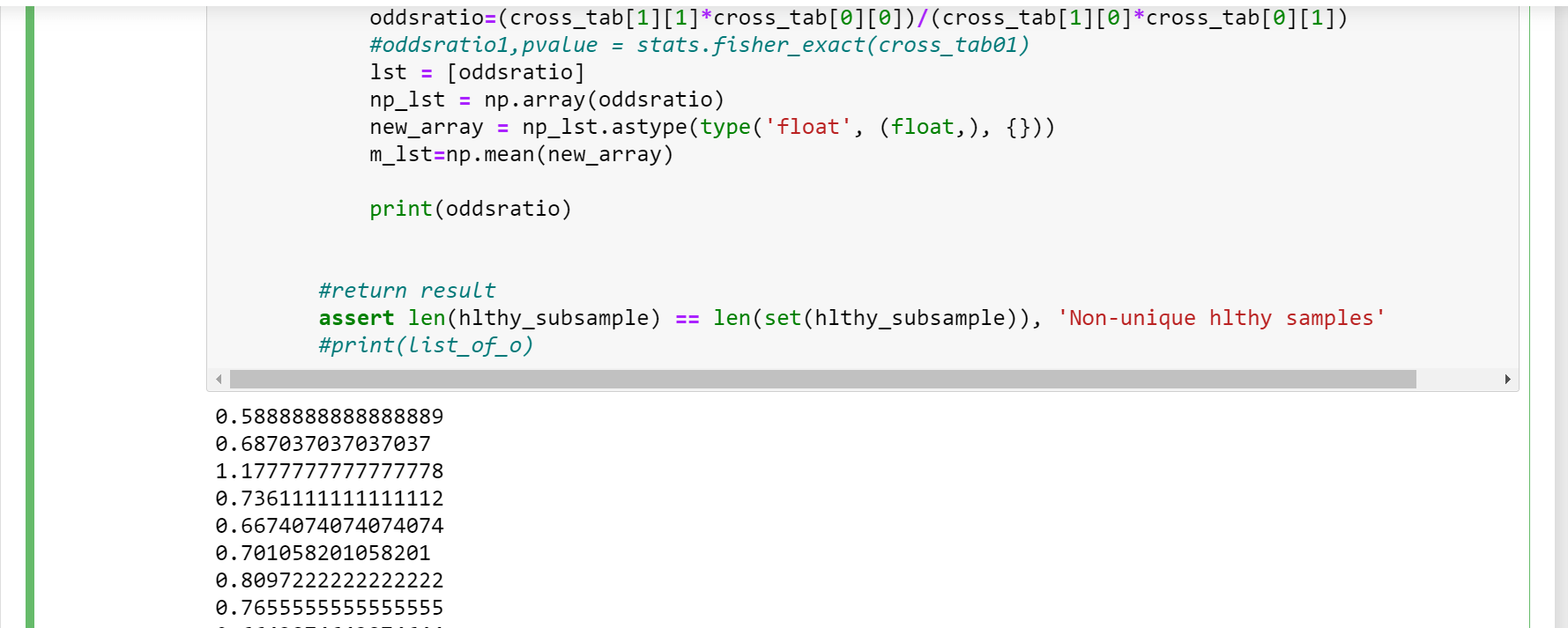 python How to calculate mean of array with type numpy64float? Stack