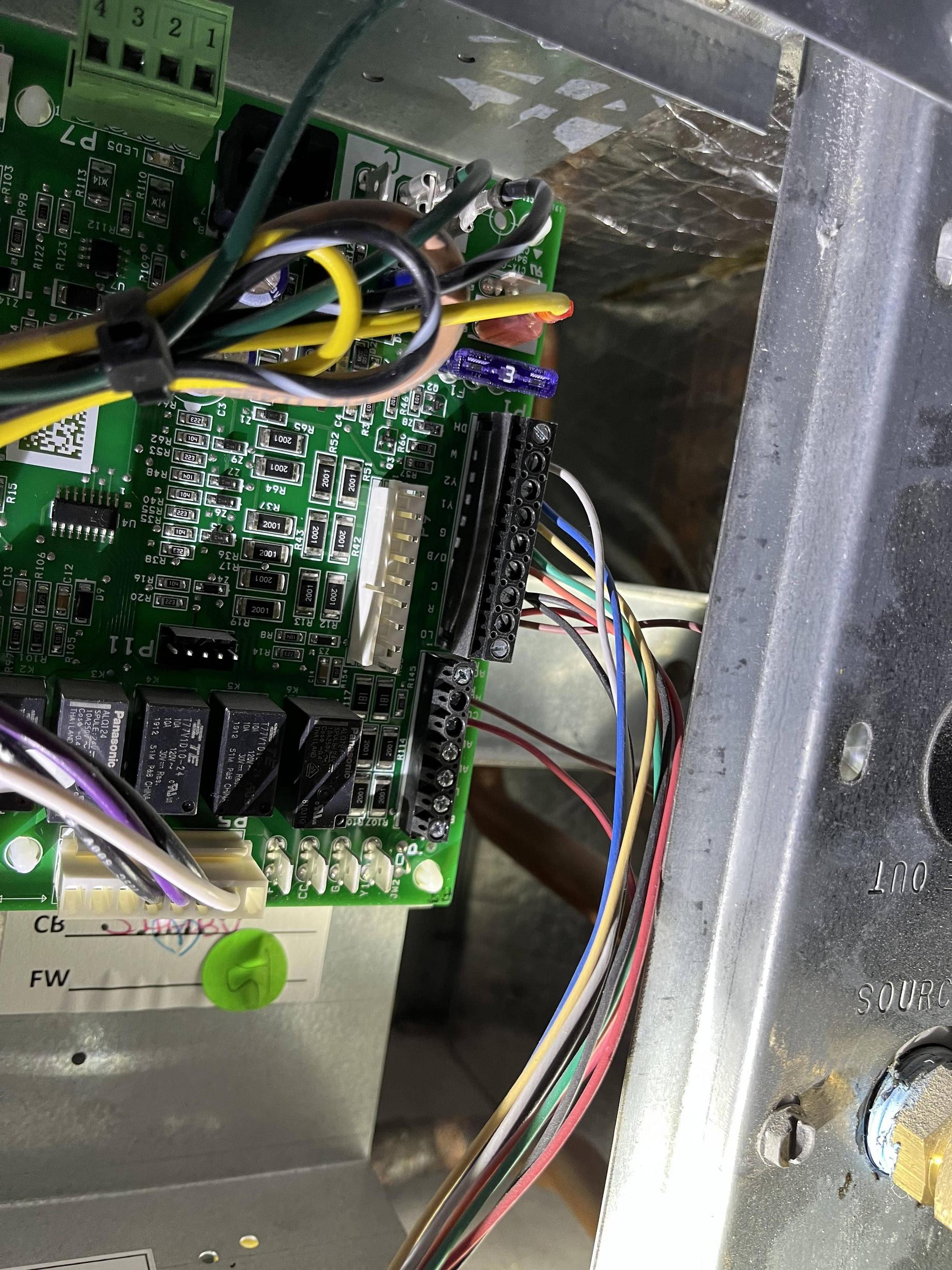 hvac How are these 2 Water Source Heat Pump units wired to a single