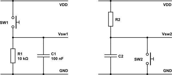 arduino - How does this switch debounce circuit work? - Electrical