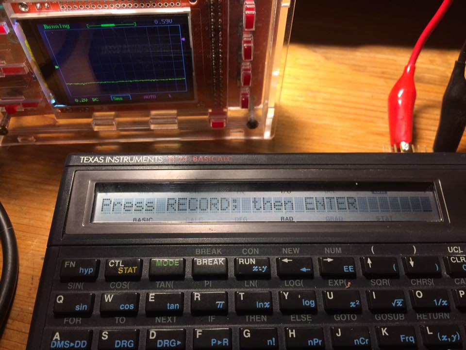 Saving to cassette with 80s BASIC calculator, TI74 Electrical