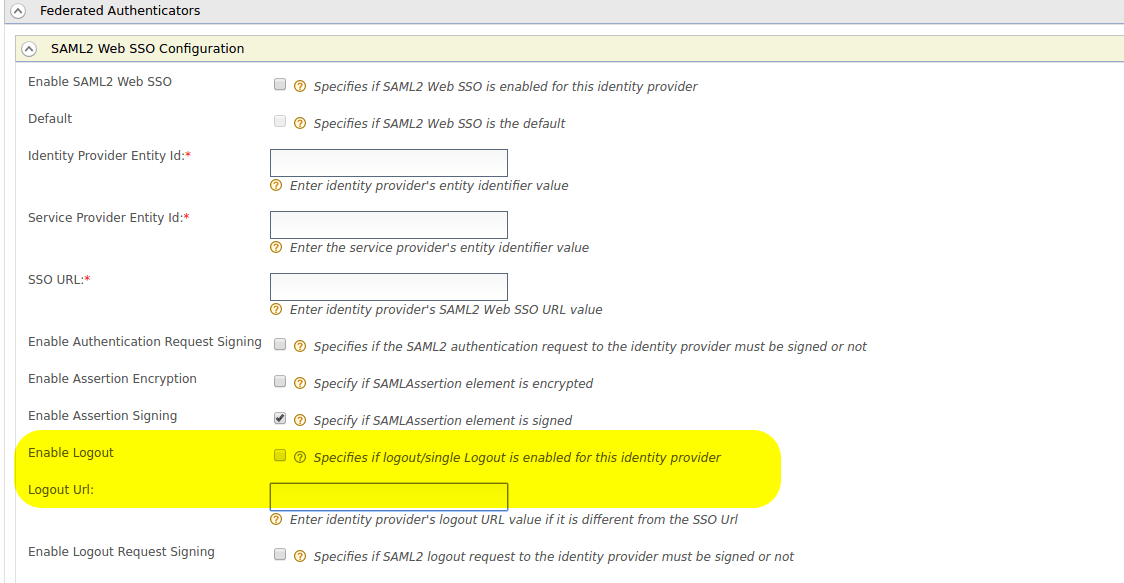 thingworx WSO2 Identity Server How to handle SAML2 SSO Logout