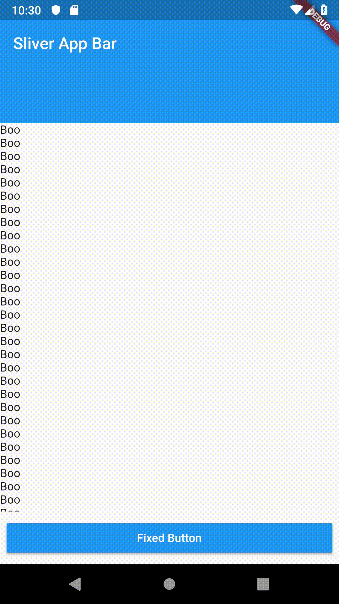 Flutter Fixed Button in CustomScrollView
