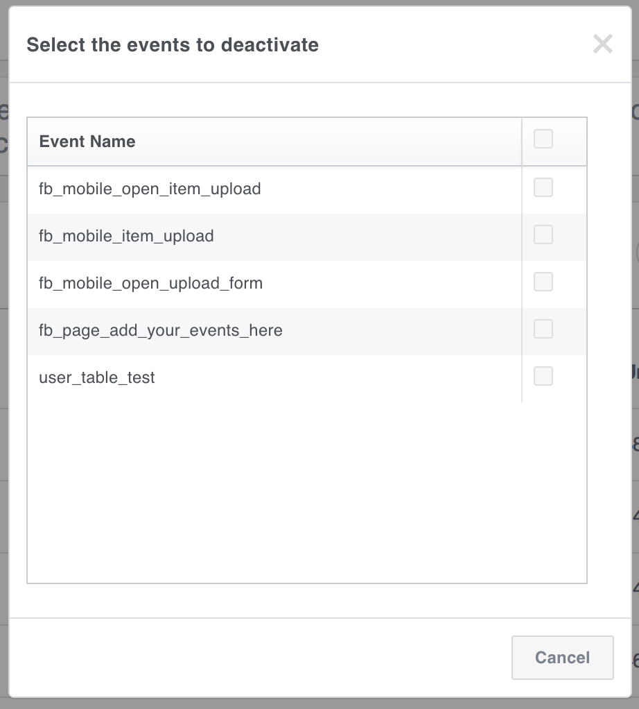 how to delete all Facebook events in Facebook analytics? Stack Overflow