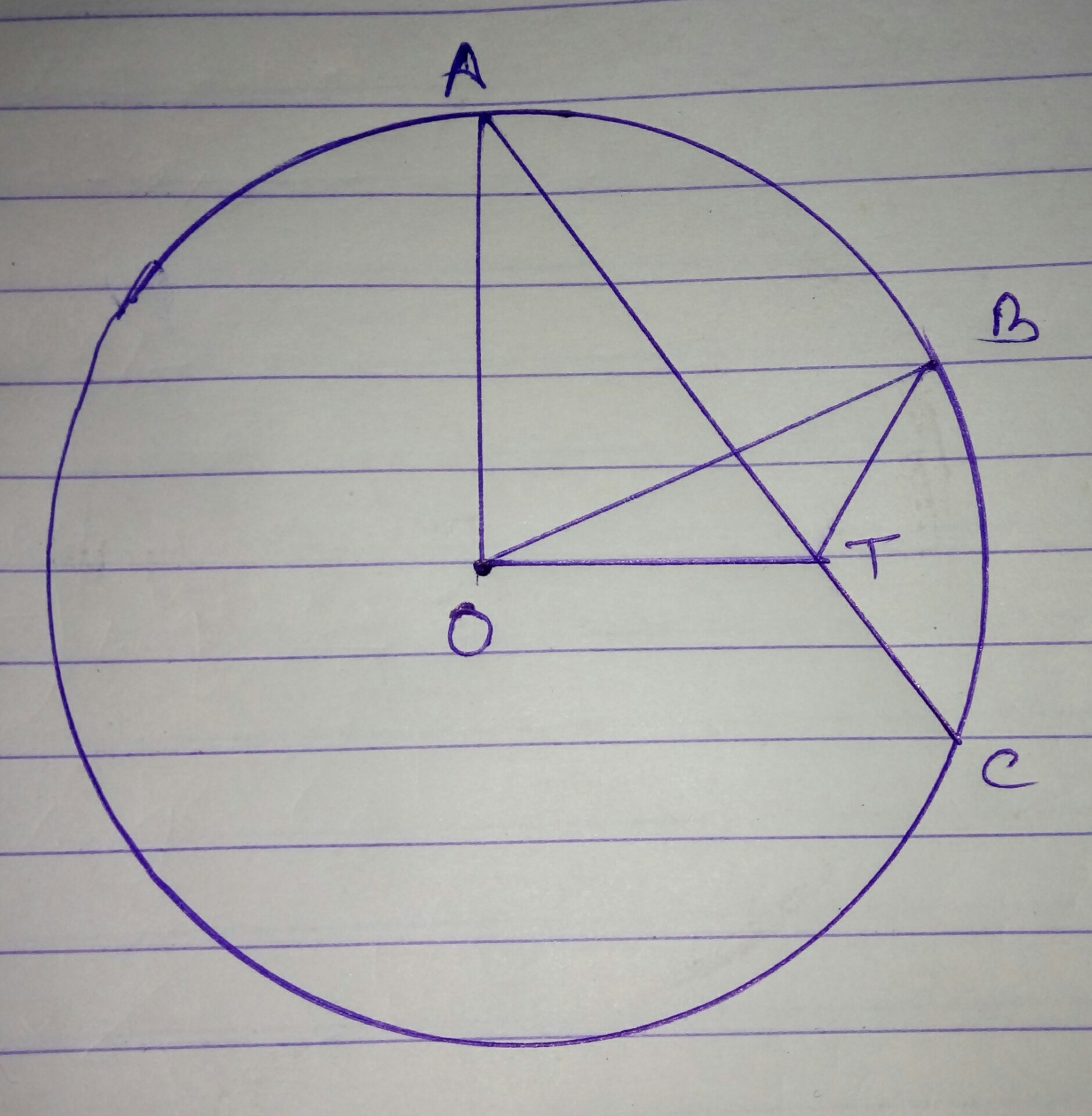 geometry O is the center of the circle, AC.. Mathematics Stack