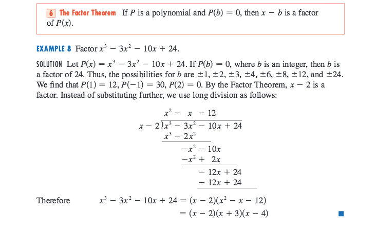 The Remainder And Factor Theorems Worksheet