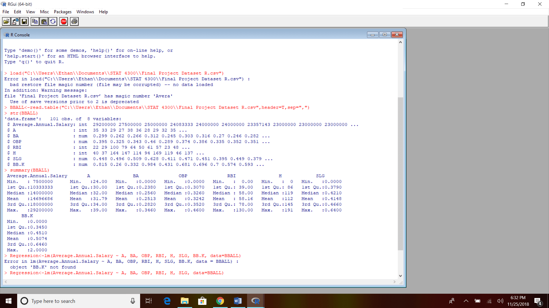 r &quot,object not found&quot, when running lm Stack Overflow