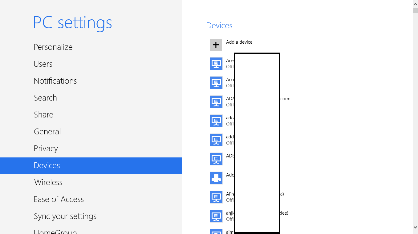 Clear bluetooth devices list in Windows 8 Super User