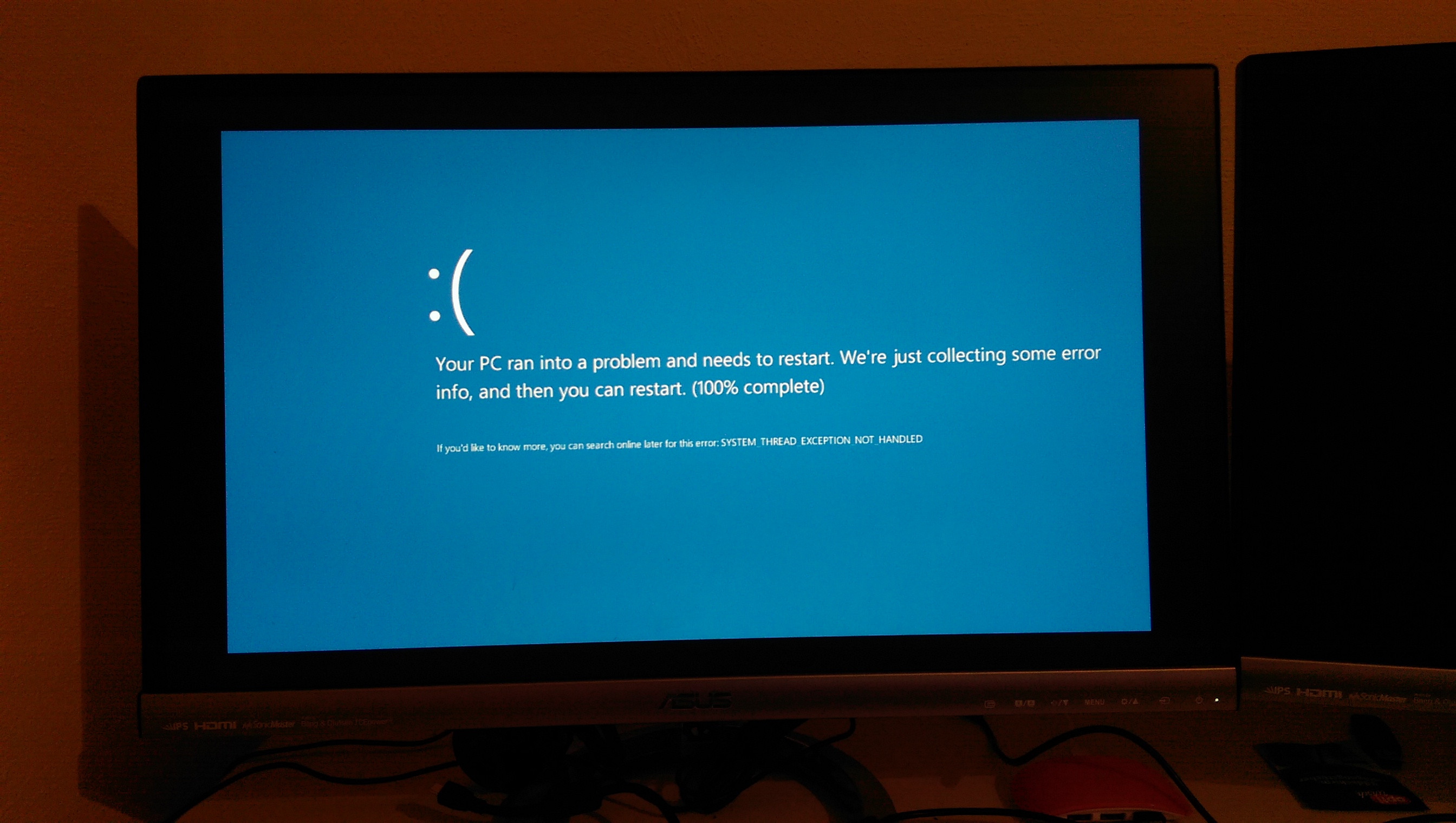 SYSTEM_THREAD_EXCEPTION_NOT_HANDLED Windows 10 Super User