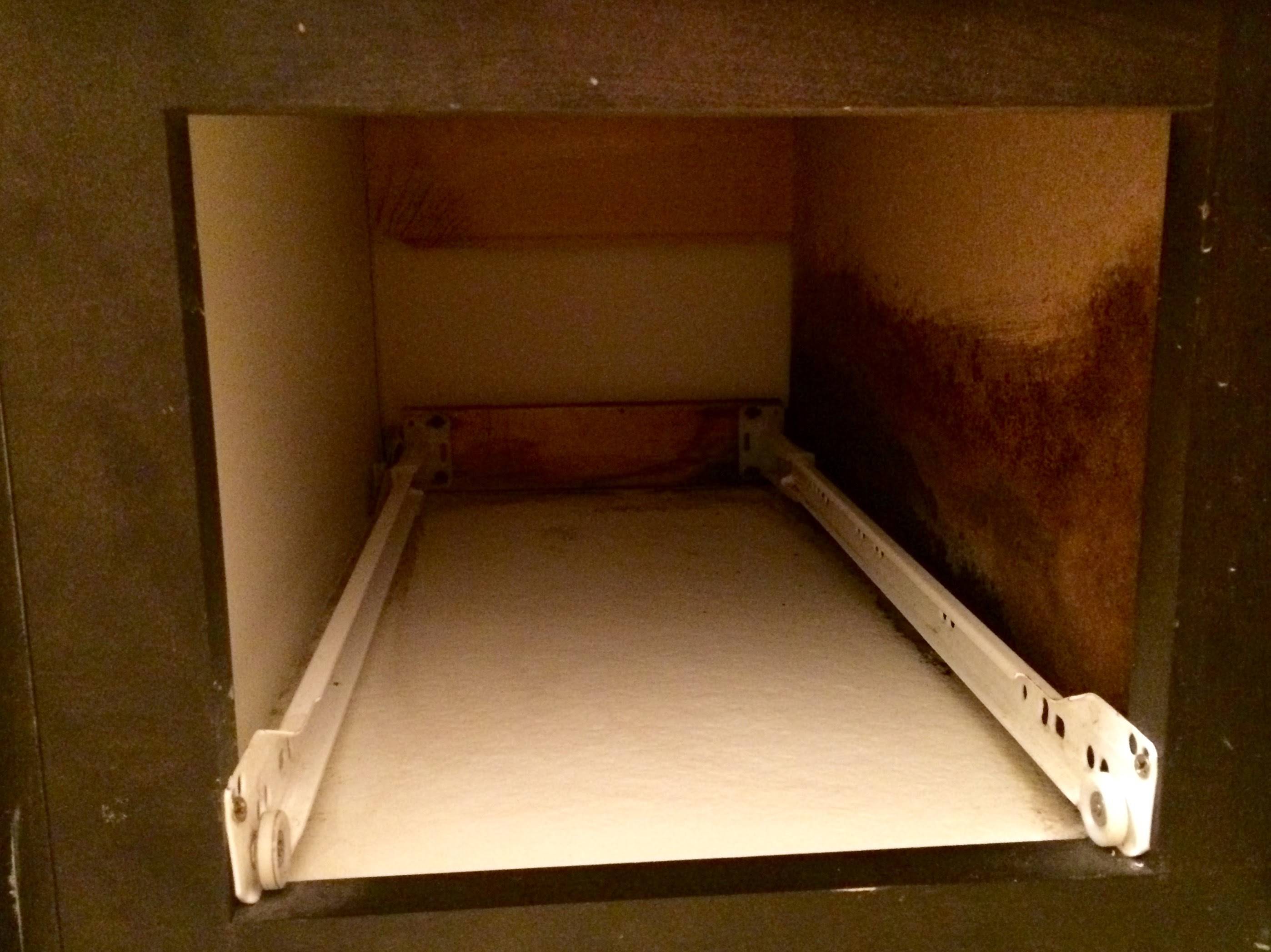 bathroom How to fix a vanity mold built up as a result of valve leak