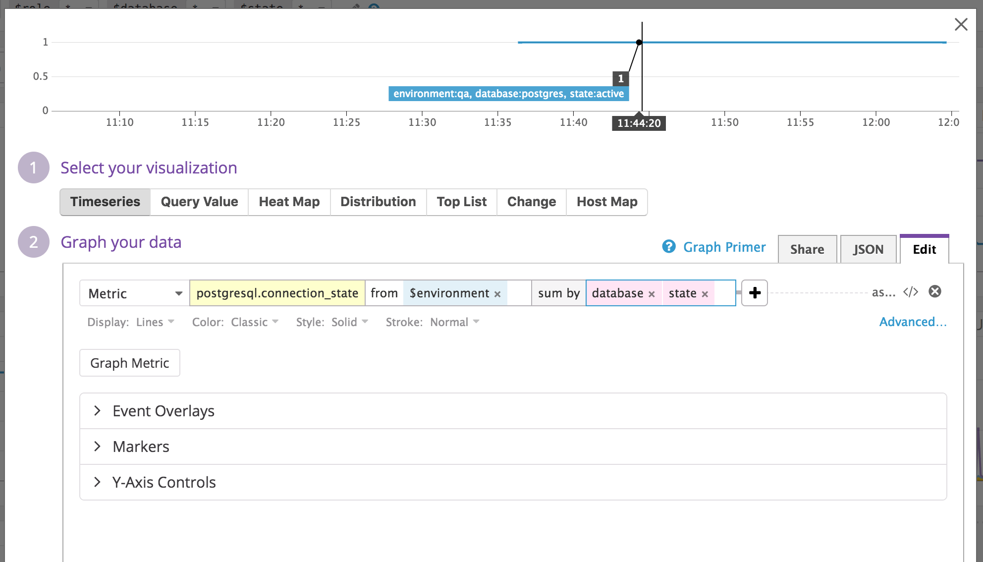 Datadog PostgreSQL custom_metrics returns a single row Stack Overflow