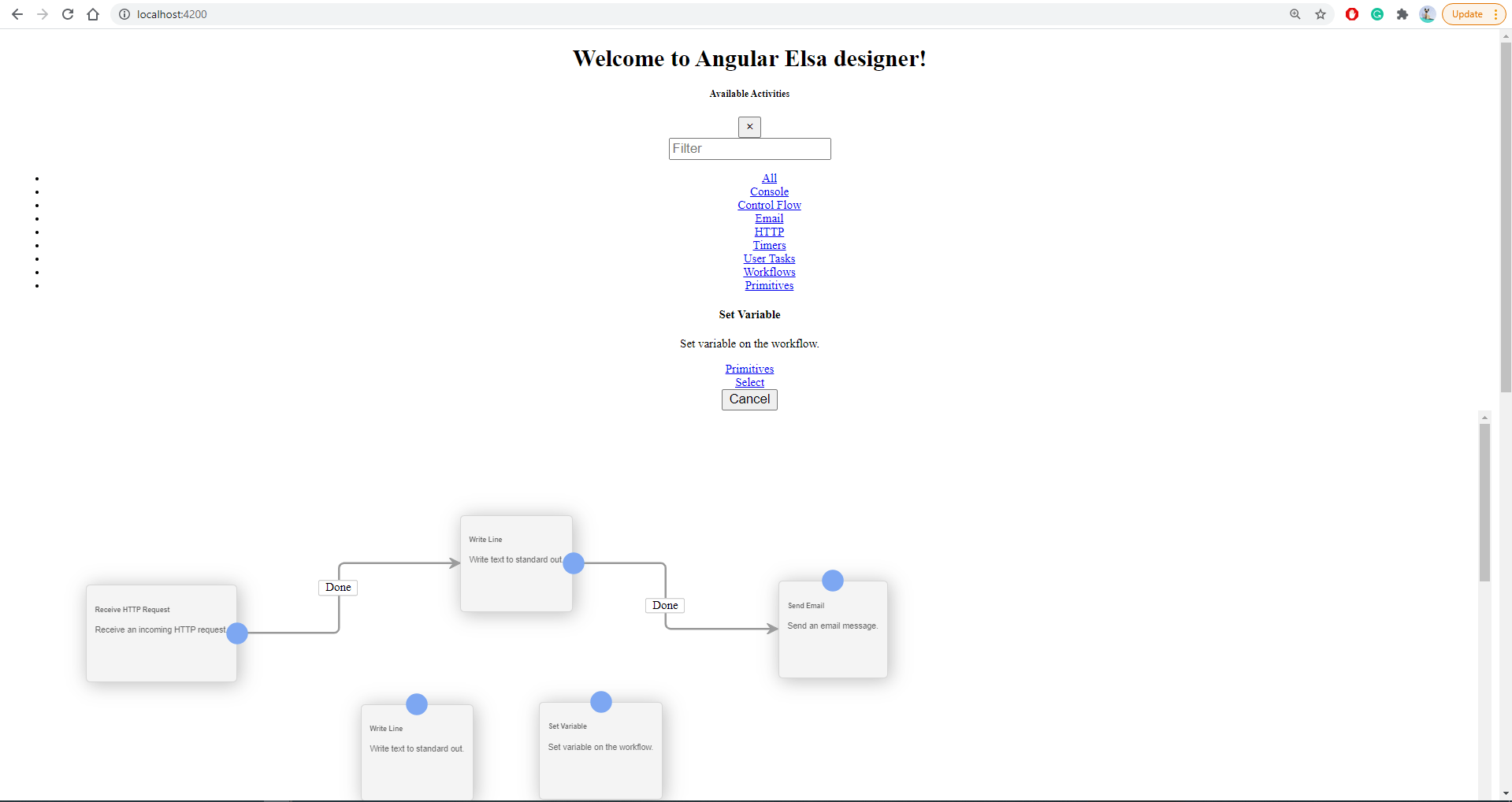 elsadesigner A standardsbased Workflow Designer built with