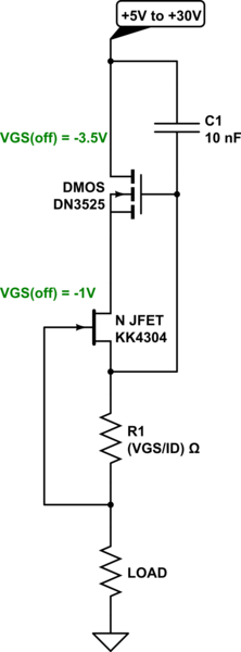 MOSFET current source / current limiter request for review - Electrical