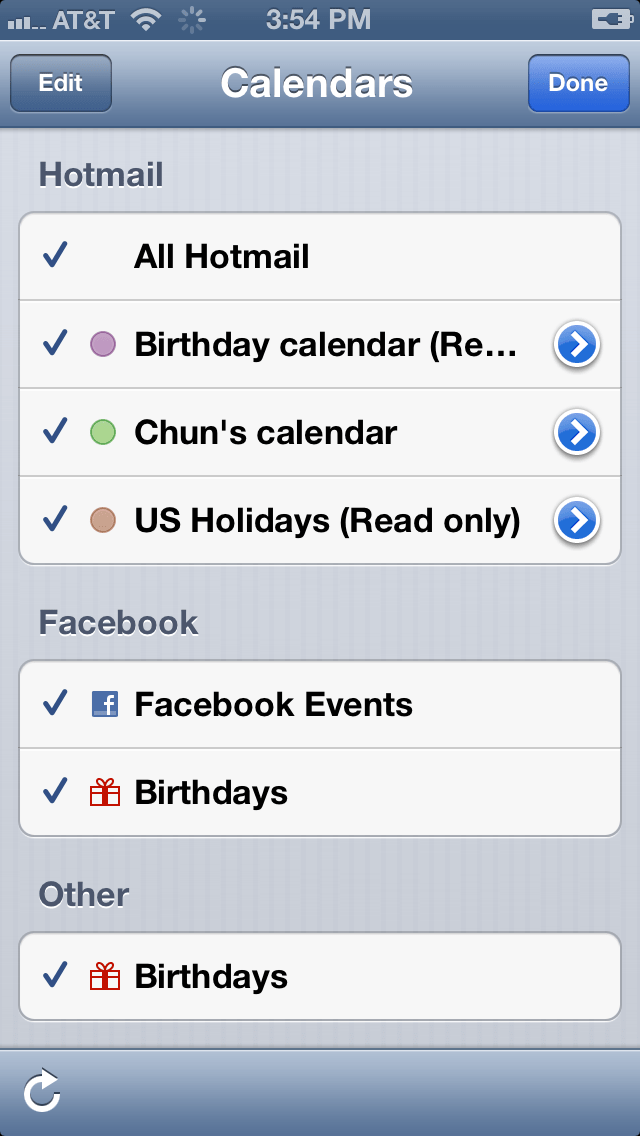 xcode iOS EventKit Display calendar in a different